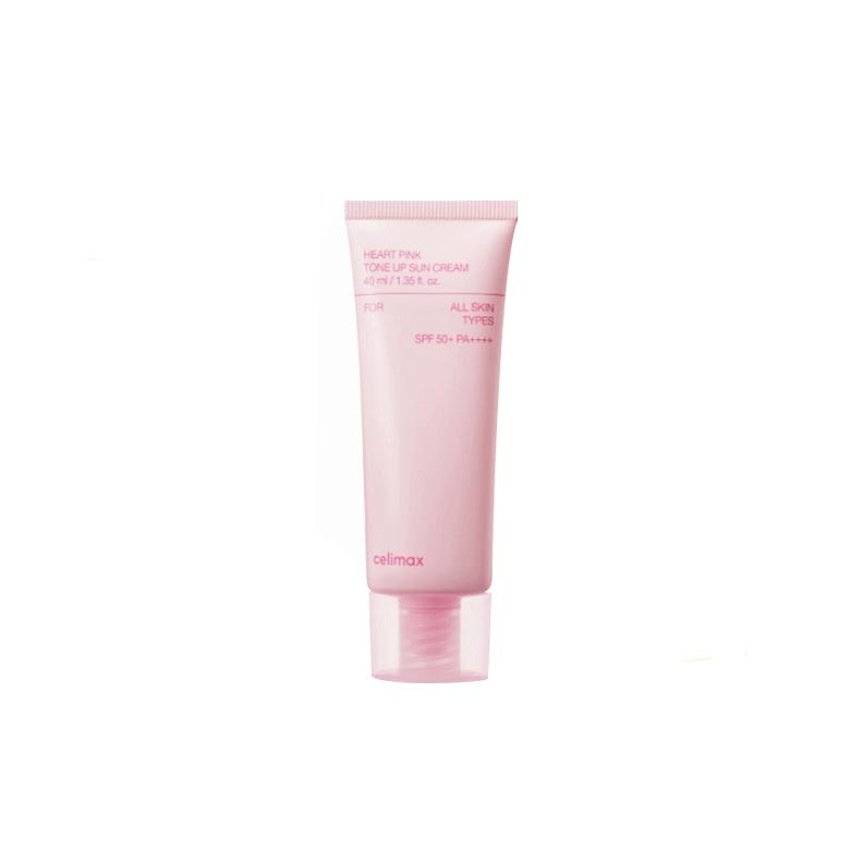 CELIMAX Heart Pink Tone Up Sun Cream 40ml with SPF50+ PA++++ and pink tone‑up finish